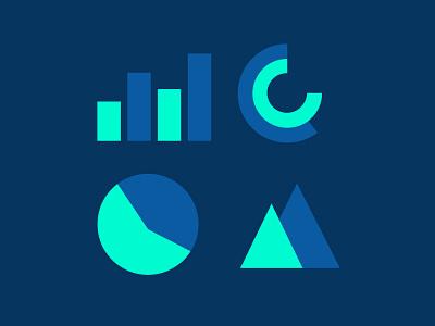 Data Visualization charts data glow graphs indigo infographics midnight