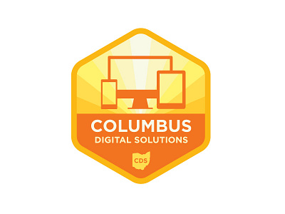 Columbus Digital Solutions badge branding columbus development devices logo ohio responsive web design