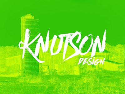 Knutson Design Promo barn green ohio script self promotion typography