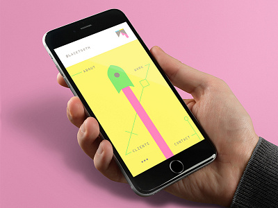 Blacktooth Concept home screen pastel rocket ui user interface yellow