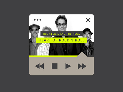 Mini Player fira sans huey lewis mini player music player neon lime user interface