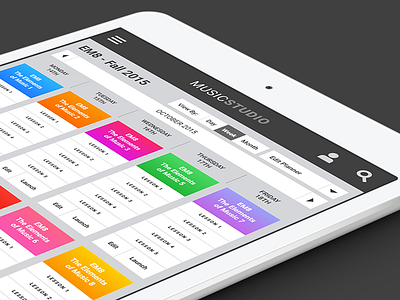 Teacher Planner - Week View 1 classroom course planner education information architecture schedule teacher planner user experience user interface visual design