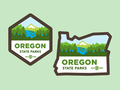 Oregon State Parks - Redesign badge branding oregon oregon state parks pacific northwest parks redesign state parks