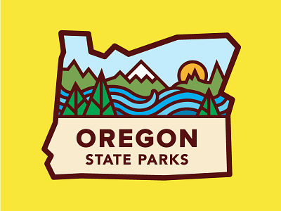 Oregon State Parks Badge - Revised badge branding oregon oregon state parks pacific northwest parks redesign state parks