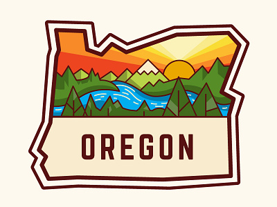 Oregon Badge badge color color options color scheme color study exploration iteration oregon oregon parks