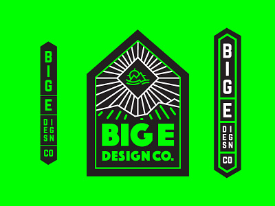 Big E Design Co - Batch One 00ff00 badges branding dark theme design company emerald green personal branding