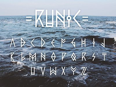 Runic Typeface captials graphic design letterform rune runes runic type type design typeface typography