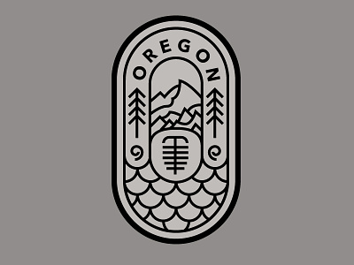 Underwater Oregon badge eugene fossils mountains ocean oregon oregon coast pacific portland tide trees