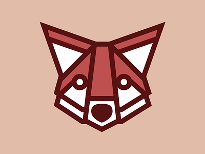 Unused Fox branding ears face fox geometric icon nose unused