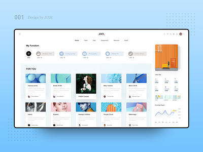 JIXR Design dashboard ui web