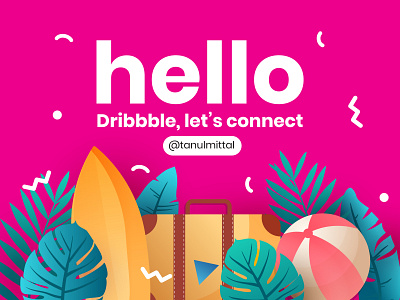 Hello Dribbble! design dribble hello invite welcome