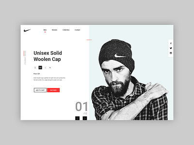 Redesign #Nike - Product Page branding clean clothing concept desktop e commerce elegant fashion flat design home page landing page minimalistic modern nike online shopping product page redesign typogaphy ui ux design web applications