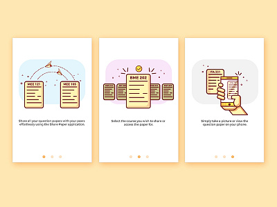 On Boarding Screens for Sharepaper App