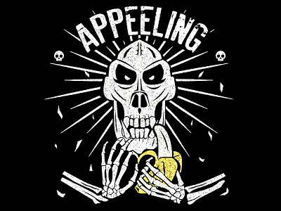 Apeeling creative illustration illustrator pun skeleton skull tshirt tshirtdesign wordplay