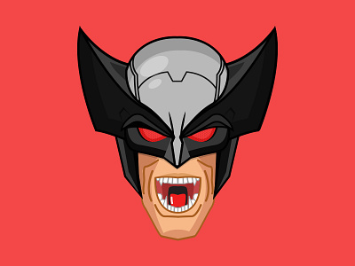 X-Force Wolverine avatar character dribble hughjackman icondesign illustration illustrator logan portrait wolverine xforce