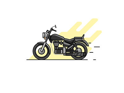 Royal Enfield Thunderbird bike dribble icondesign illustration illustrator motorcycle royalenfield travel