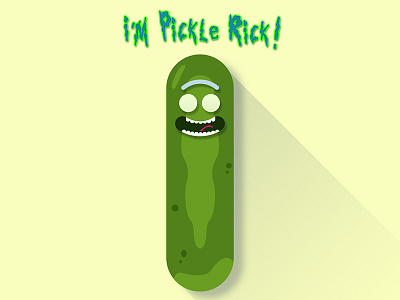 Pickle Rick characterdesign color design flatdesign funny green icon illustration illustrator picklerick rickandmorty vector