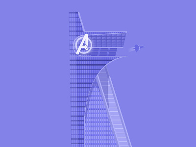 Avengers Tower vector art tony stark superhero comics marvel ironman war infinity illustration flat avengers