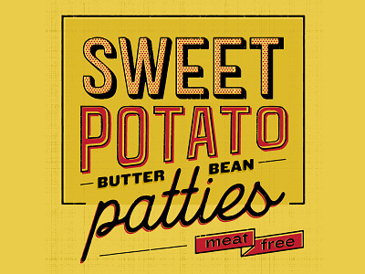 Sweet Potato Patties recipes texture typography vintage