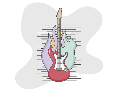 Guitar Illustration detailed icon illustration musical instruments