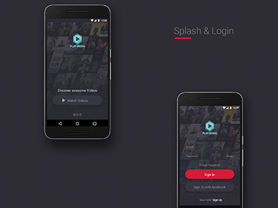 Movie UI login Screen android app ui invite mobile ui movie ui user interface