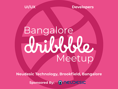 Bangalore Dribbble Meetup android app ui branding dailyui design dribbble dribbble meetup dribble mobile ui ui