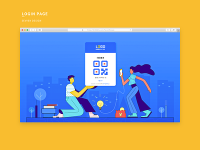 web login page app art blue illustration brand design branding character design dance download funny illustration illustration login page logo mockup study texture typography ui ux vector web