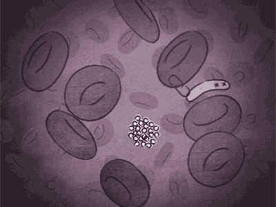 Keep The Web Healthy animation blood blood cells cognition illustration purple virus