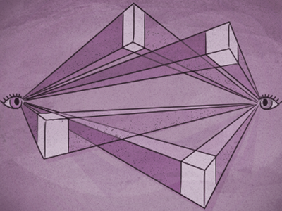 Switching it up cognition eyes illustration perspective purple two-point perspective
