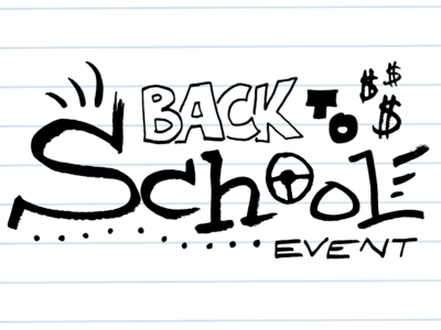 Back To School Event logo automotive illustration logo mccarthy companies sales event stonebriar chevrolet