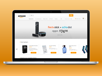 Amazon Homepage redesign