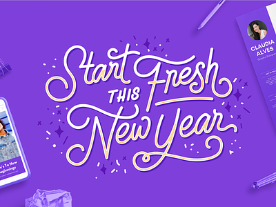 New Year Lettering for Canva canva fun typography hand drawn letters hand lettering handmade font lettering new year swash typography