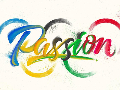 Passion - Olympics 2016 custom type hand lettering handmade font lettering typography