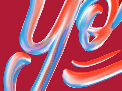 Painterly Lettering WIP