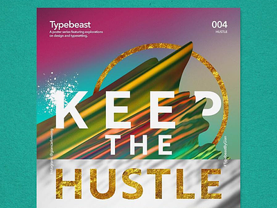 Hustle Type 3d 3d art poster design typography