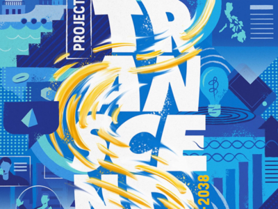 Transcend Type Poster design illustration lettering painterly typography