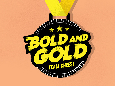 Logo: Bold and gold - Team cheese branding idenity logo logodesign medal no1 the best winner