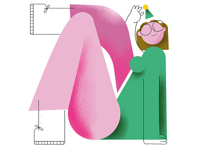 Hooray Birthdayyy! birthday birthdayhat celebrate character girl illustration