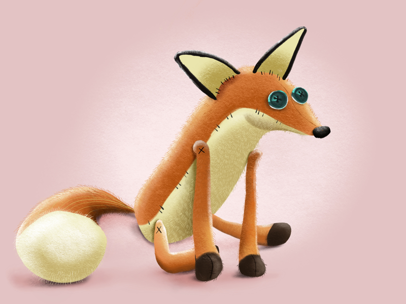 The fox | Le Petit Prince kids child cuddle toy fox character illustration