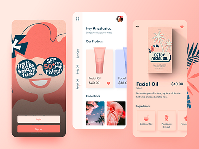 Beauty App Concept UI