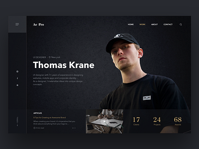 Designer Profile Landing