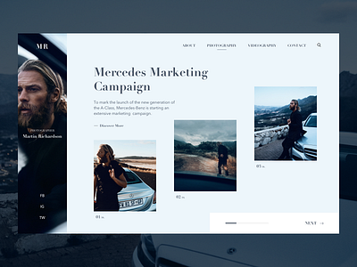 Mercedes Marketing Campaign Concept campaign concept dark design landing marketing photo photographer photography typography ui ux web website