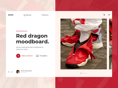 Moodboard Web UI collection design fashion landing minimal mood mood board moodboard page product product page shoes ui ui design ux ux design web website