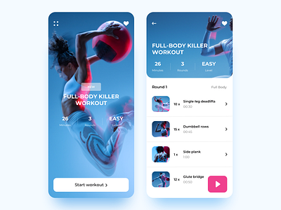 Fitness App UI Design app concept design fitness fitness app minimal mobile product page sport ui ux