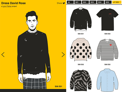 Dress David Rose css dan levy david rose fashion illustration sweater ui web