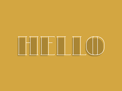 Single div CSS Hello css hello hollow illustration lettering