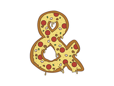 Pizza ampersand ampersand illustration pizza vector