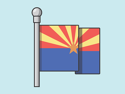 AZ State Flag arizona flag illustration