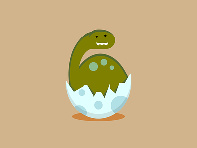 Single div CSS dino egg #divtober brontosaurus code cracked css dinosaur dinosaurs egg illustration reptile
