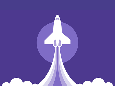 Single div CSS rocket #divtober cloud code css illustration launch rocket rocketship ship shuttle